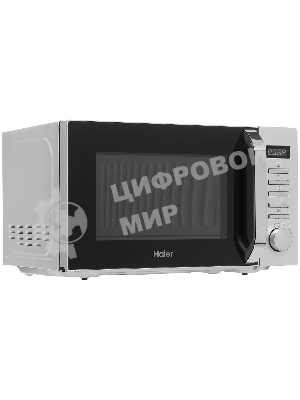 Микроволновая печь Haier HMB-DM208SA серебристый/черный, 20 л, 800 Вт, переключатели - кнопки, поворотный механизм