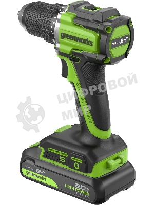 Дрель безударная Greenworks DD560 патрон:быстрозажимной реверс (3708407CUC)