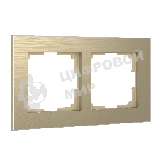 Рамка WERKEL на 2 поста (шампань алюминий) W0021711