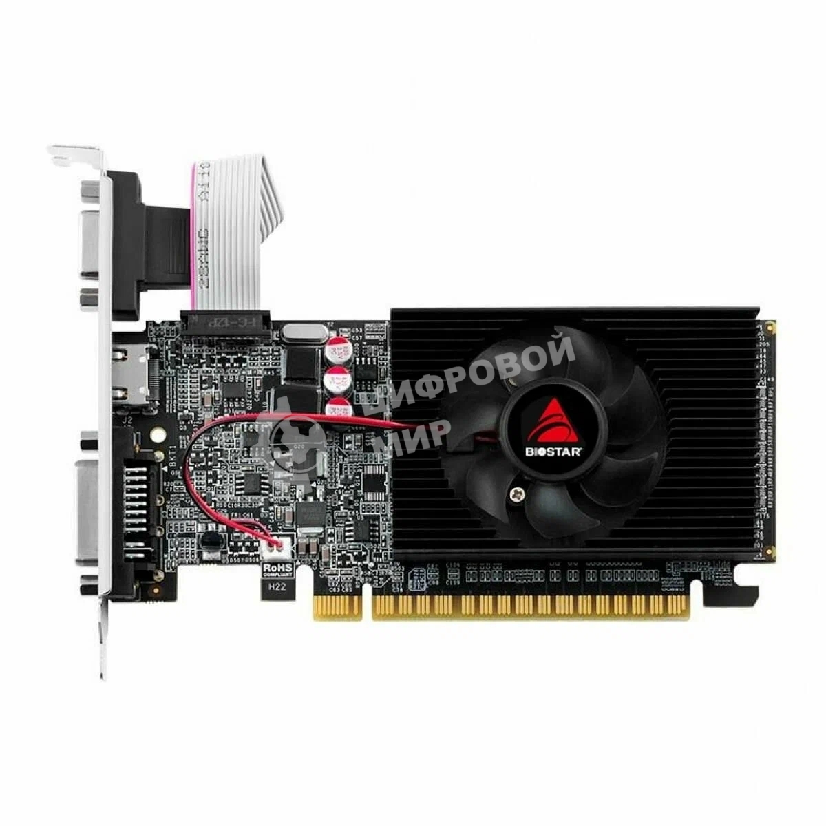 Видеокарта Biostar PCI-E GT710-2Gb D3 LP NVIDIA GeForce GT 710 2Gb 64bit DDR3 954/1333 DVIx1 HDMIx1 CRTx1 HDCP Ret low profile