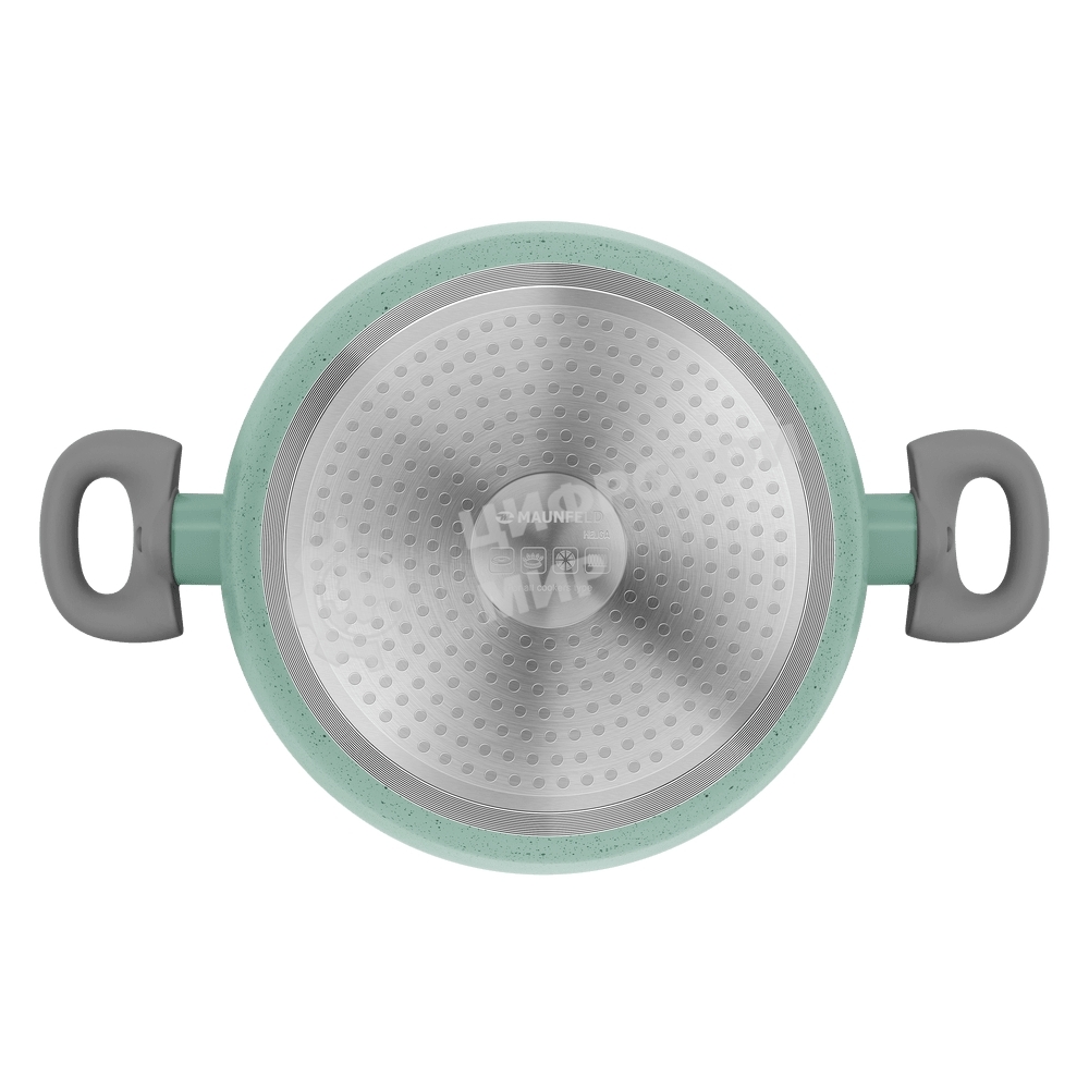 Кастрюля Maunfeld HELGA MCS57FA05FS из кованого алюминия со стеклянной крышкой, 24 см, 5,7 л.