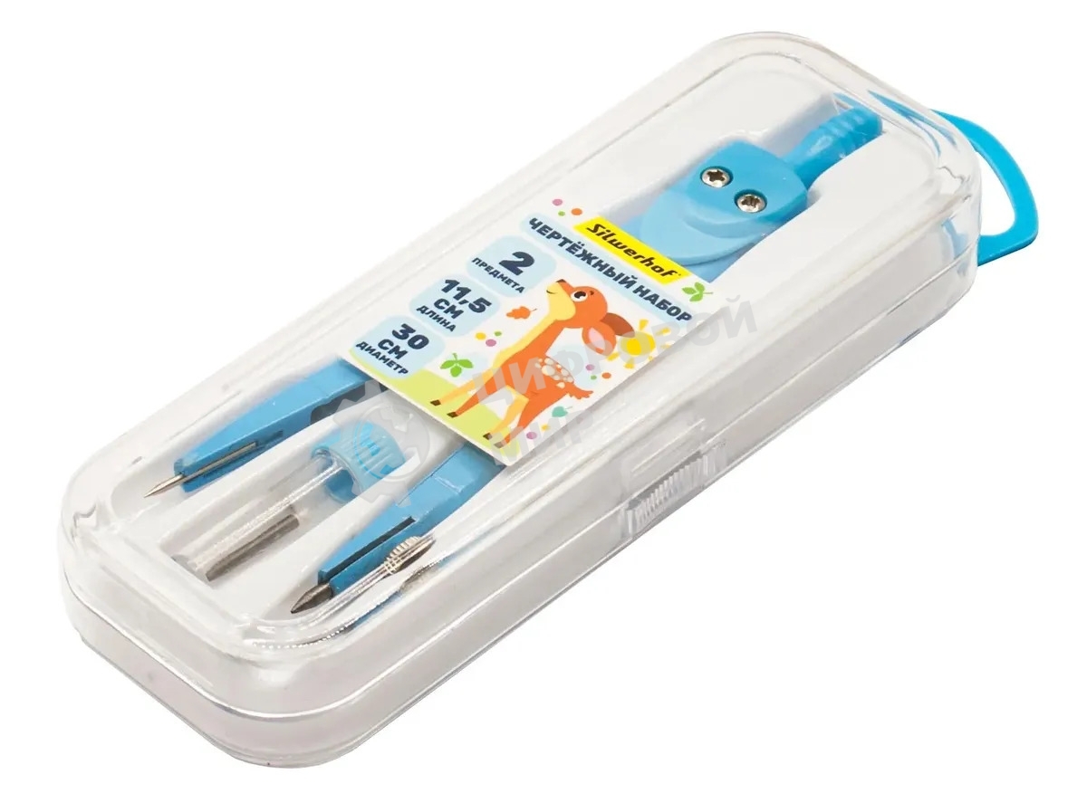 Готовальня Silwerhof Веселые друзья, металл, 11.5 см, в комплекте: 2 предмета