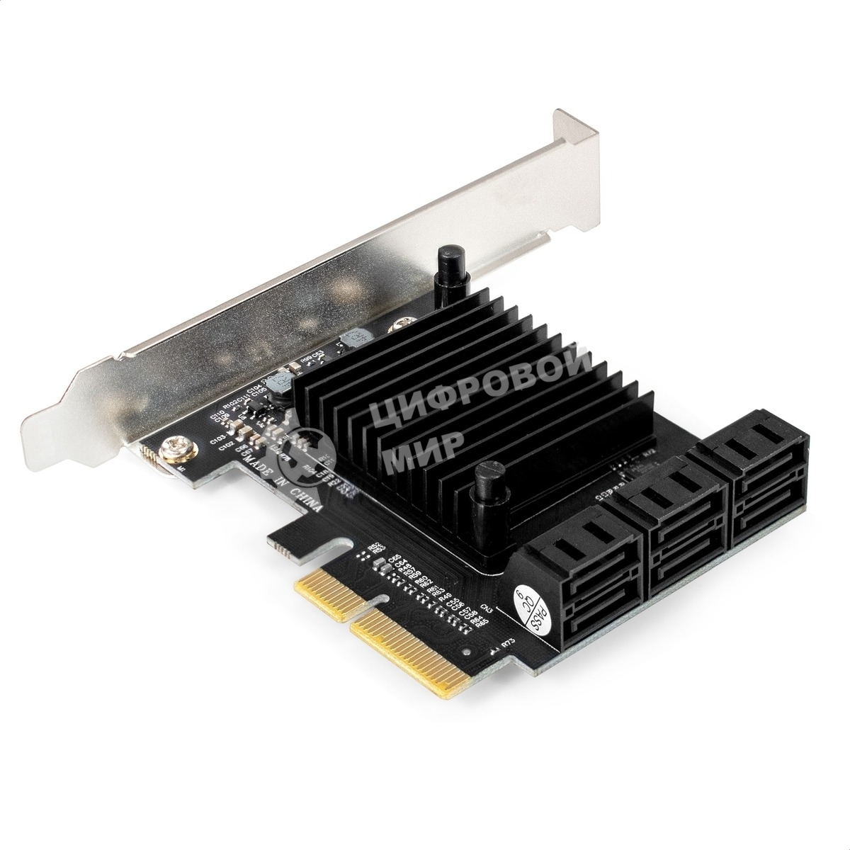 Контроллер ExeGate EXE-516 (PCI-E x4 v3.0, SATA3 6Gb/s, 6 int, ASMedia Chipset ASM1166)