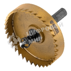 Коронка по металлу Denzel HSS, 65 мм, нитридтитановое покрытие