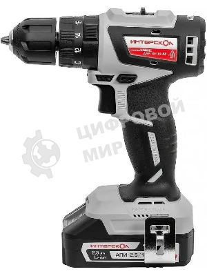 Дрель-шуруповерт ИНТЕРСКОЛ ДАУ-10/18В 44 МиниМАКС, 18 В, 2,5 Ач, 44 Нм, бесщеточный