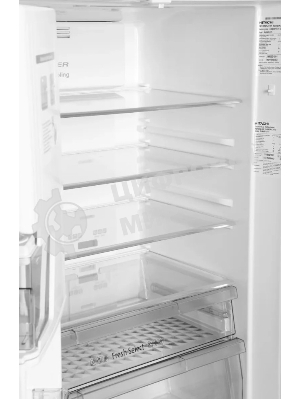 Холодильник Hitachi R-W660PUC7X GS серебристый стекло двухкамерный 396/144л морозилка сверху, No Frost, Side by Side