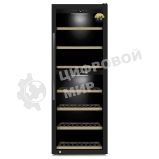 Винный шкаф CASO WineExclusive 126 Smart черный, 291 л, 2 отсека, 126 бут., класс G
