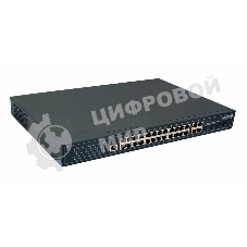 Коммутатор OSNOVO SW-8244/L(400W), 24×1 Гбит/с PoE + 4×1 Гбит/с Combo (SFP/RJ-45), управляемый