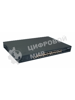 Коммутатор OSNOVO SW-8244/L(400W), 24×1 Гбит/с PoE + 4×1 Гбит/с Combo (SFP/RJ-45), управляемый