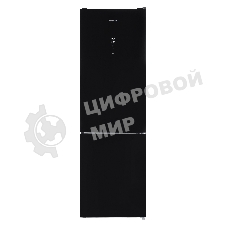 Холодильник Nordfrost RFC 390D NFGB черное матовое стекло двухкамерный 240/95л морозилка снизу