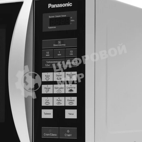 Микроволновая печь Panasonic NN-ST342MZPE серебристый, 25 л, 800 Вт, переключатели - сенсор