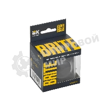 Светорегулятор поворотно-нажимной IEK BRITE СС10-1-0-БрГ 600 Вт графит