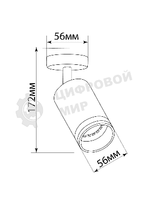 Светильник Feron ML231 ДБО GU10 без лампы наклонный черный