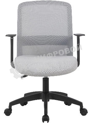 Кресло компьютерное Cactus CS-MC333-GY серый, сиденье серый, сетка/ткань, низк.спин. крестов. пластик, пластик черный