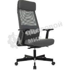 Кресло руководителя Бюрократ T-995 серый TW-04 Neo Grey, сетка/ткань, крестов. металл черный