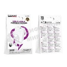 Сетевое зарядное устройство BOROFONE (6941991122880) BAS76A 1USB+1Type-C 3.0A QC3.0 PD 30W White