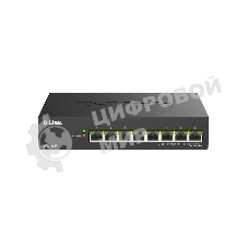 Коммутатор D-Link DMS-108P/A1A, 8×2.5 Гбит/с, неуправляемый