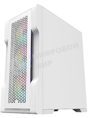 Компьютерный корпус 1STPLAYER TRILOBITE T3 белый/mATX, TG/4x 120мм LED fans inc./T3-WH-4F1-W