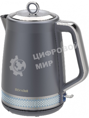 Чайник электрический Rondell RDE-WK880 1.7 л, 2200 Вт, титан/серебристый корпус: серебристый