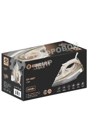 Утюг Eurostek EEI-2607 бежевый/белый, 2600 Вт, 45 гр/мин, 140 г/мин, 350 мл