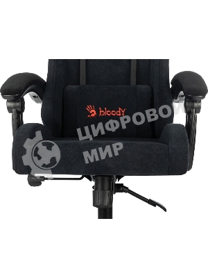 Кресло A4Tech Bloody GC-560 черный, ткань, 150 кг, подголовник, регулируемые подлокотники, механизм качания