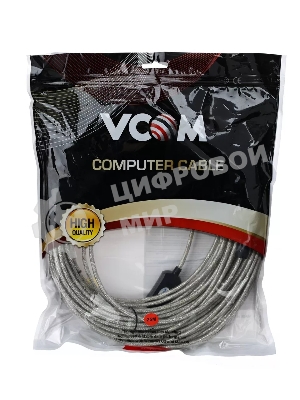 Кабель-адаптер VCOM VUS7049-25M USB2.0-repeater, удлинительный активный Am-->Af 25м