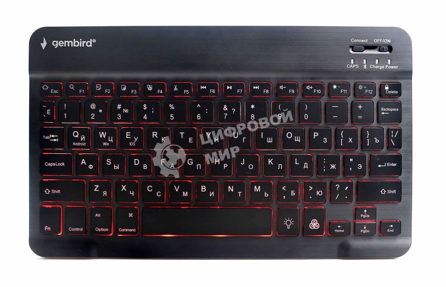 Клавиатура беспроводная Gembird KBW-4N, 78 кл., Bluetooth, ножн.тип клавиш, ультратонкая