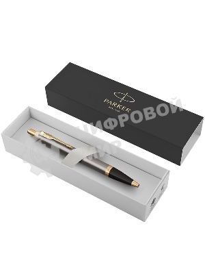 Ручка шариковая Parker IM Premium Grey Core GT (2214613) M, синие чернила, подарочная коробка