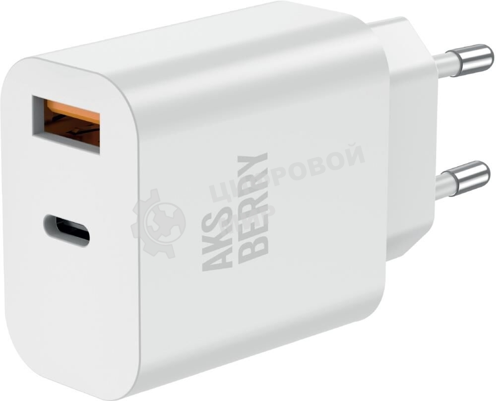 Зарядное устройство Aksberry T43 20W PD + QC3.0, белый