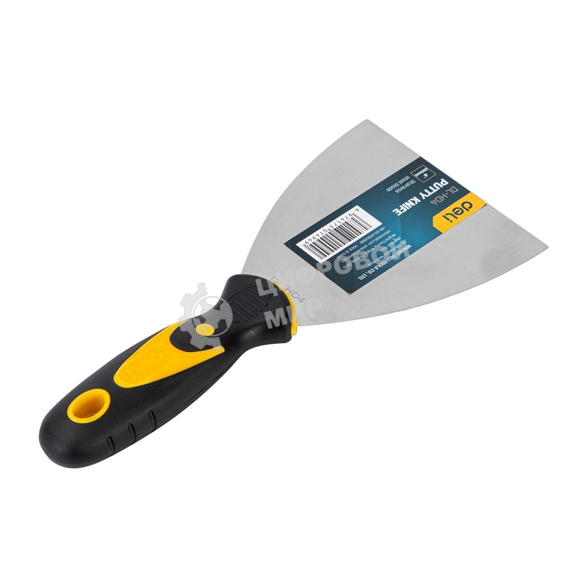 Шпатель Deli DL-HD4 100мм Размер:100 мм. Длина 12 мм. нержавеющая сталь.