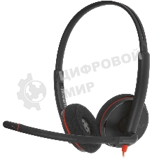 Гарнитура проводная Poly Blackwire 3220 Stereo USB-C Headset +USB-C/A Adapter (Bulk) черный