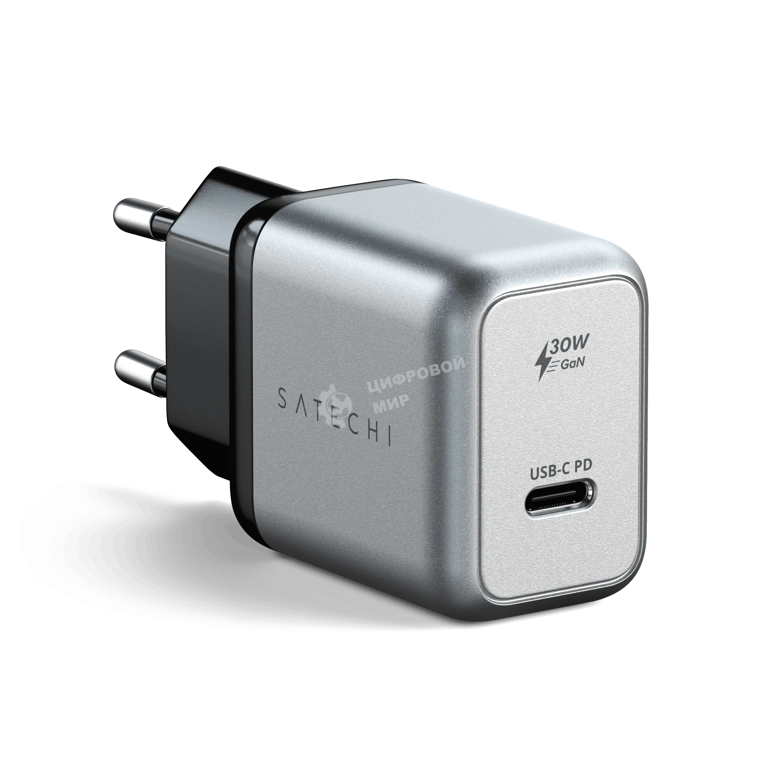 Сетевое зар./устр. Satechi USB-C GaN Wall Charger 30W 3A (PD) USB Type-C универсальное серый (ST-UC30WCM-EU)
