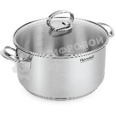 Кастрюля Rondell Zart RDS-1227, 5.1л,24см, с крышкой, стальной