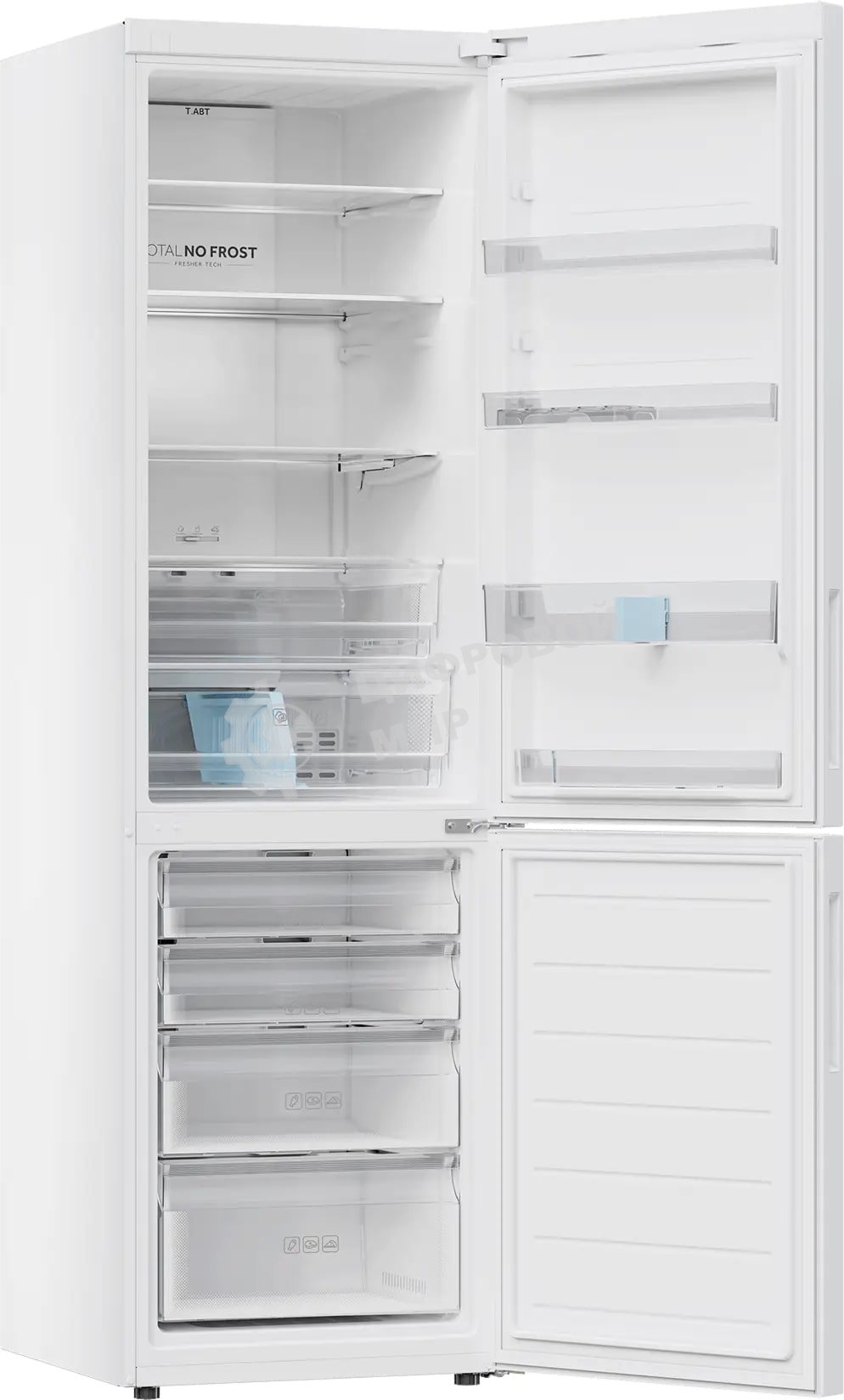 Холодильник Haier C2F620CWU1 белый двухкамерный 278/108л морозилка снизу, No Frost