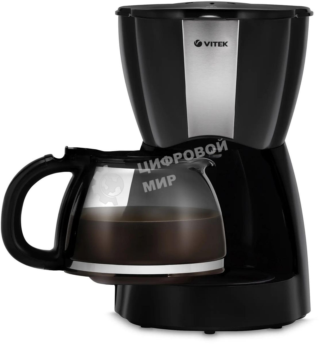 Кофеварка капельная Vitek VT-1503 черный, исп. кофе - молотый, 1.2 л, 900 Вт.