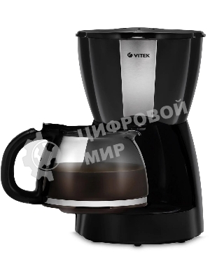 Кофеварка капельная Vitek VT-1503 черный, исп. кофе - молотый, 1.2 л, 900 Вт.