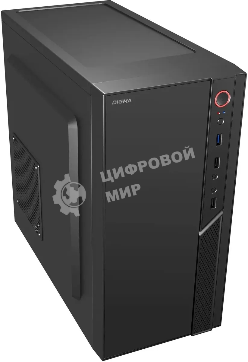 Компьютерный корпус Digma DCC-MN306 черный без БП mATX 1x80мм 1x92мм 2x120мм 2xUSB 2.0 1xUSB 3.0 audio