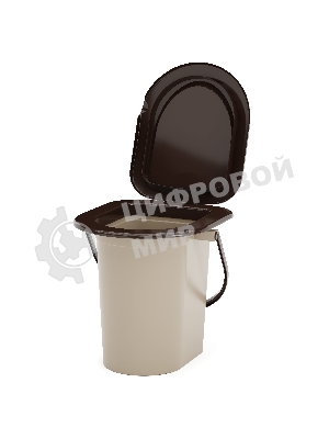 Ведро-туалет 17л Альтернатива М1319 коричневый