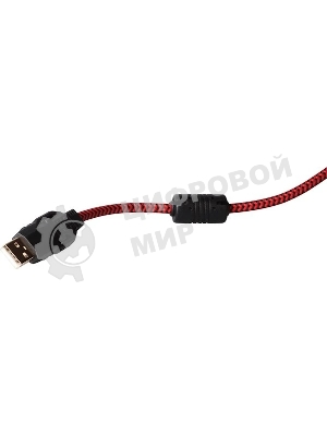 Гарнитура QUMO Atlantis чёрный, проводная, USB, подсветка