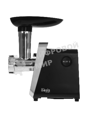 Мясорубка электрическая Oasis MG-LK2 чёрный, 1800 Вт, 1.8 кг/мин, реверс, защита от перегрузки, насадки - 3