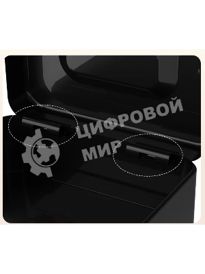 Ящик для денег Deli ET500 90x200x160 черный металл 1.2 кг