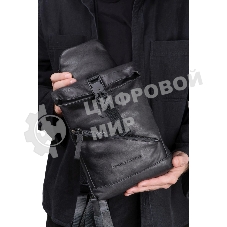 Рюкзак слинг Piquadro Harper CA6784AP/N черный кожа