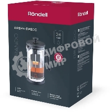 Френч-пресс Rondell Brando RDS-2026 0.6л черный/стальной