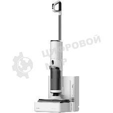 Пылесос вертикальный Deerma DEM-VX910W белый/черный, питание от аккумулятора, 230 Вт, уборка влажная/сухая, пылесборник 0.7 л, работа от АКБ max - 45 мин