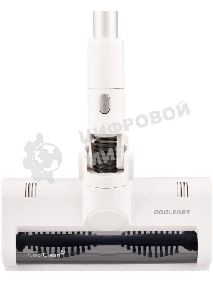 Пылесос вертикальный Coolfort CF-3001 белый, питание от аккумулятора, 150 Вт, уборка сухая, пылесборник 0.5 л, работа от АКБ max 30 мин.