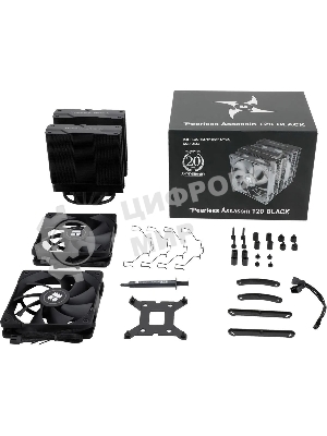 Устройство охлаждения(кулер) Thermalright Peerless Assassin 120 Soc-AM5/AM4/1151/1200/1700 черный 4-pin 25.6dB Al+Cu 750gr Ret (PA120-BLACK)