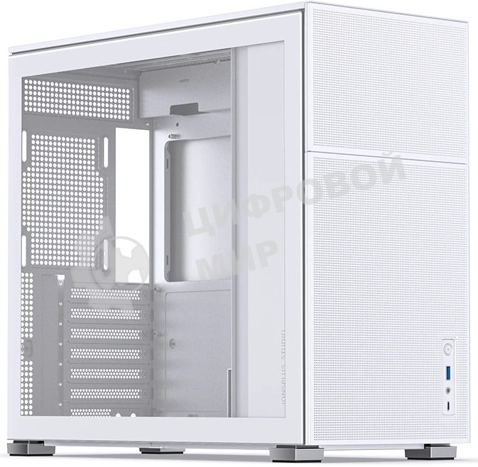 Компьютерный корпус без блока питания Case JONSBO D41 MESH, Midi-Tower, TG, no fan, 1xUSB-A 3.2 + 1xUSB-C 3.2, ATX, mATX белый