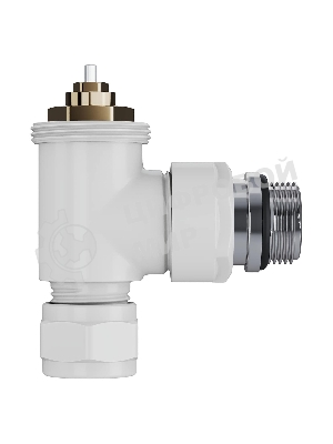 Набор термостатический угловой Royal Thermo Design Pro 15мм М30х1,5 (белый)