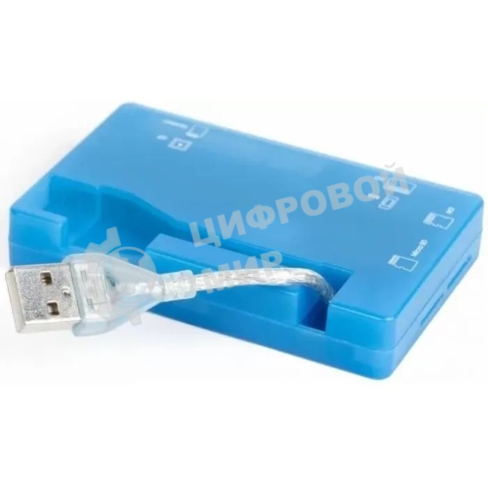 Карт-ридер AeroCool AMGCRM8300/синий/microSD/miniSD/SD/MMC/RS-MMC/MMCplus/MMC/MS Pro/MS/USB 2.0/пластик