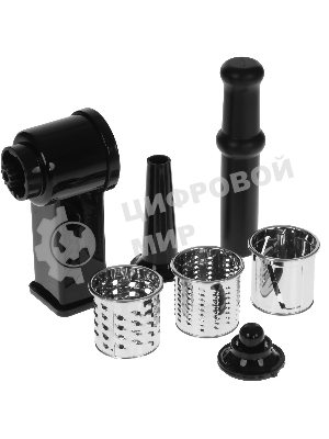 Мясорубка электрическая Oasis MG-LK2 чёрный, 1800 Вт, 1.8 кг/мин, реверс, защита от перегрузки, насадки - 3